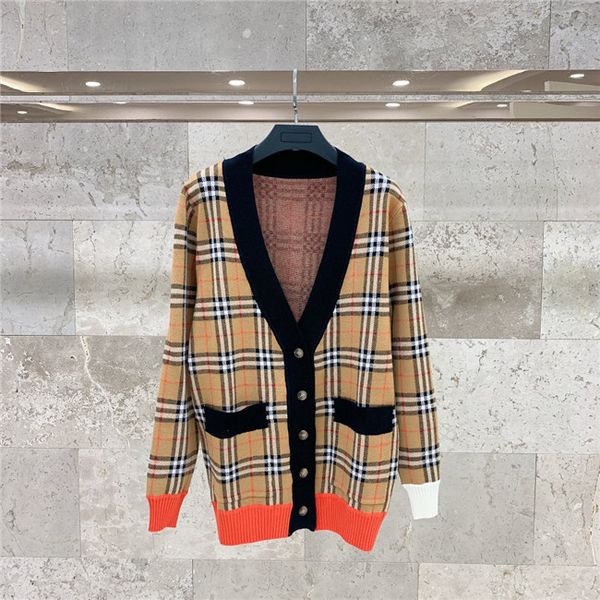 

winter luxurious brands design bbr plaid lattice knitted cardigan sweater pullover men women outdoor streetwear sweatshirt jackets hoodies, Blue;black