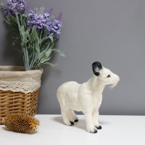 

plush figurine sculptures artificial lamb miniatures model white