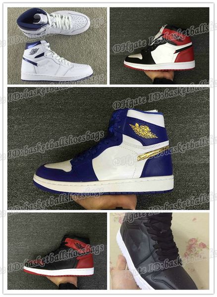 

high with i box chicago 1 coin gold medal blue white men basketball shoes mens sports shoes trainers sneakers wholesale 7-13
