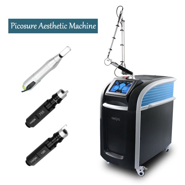 

picosecond laser tattoo removal machine picosure chloasma removal beauty equipment adjustable spot size 2 years warranty, Black