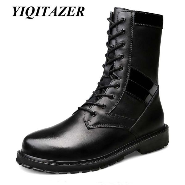 De Acheter De Geniune Chaussures YIQITAZER Bottes À L'intérieur Bottes Amry En Homme Cuir Hommes ChaussuresLaine Hiver Fourrure Neige De 2018 wOnmN8v0