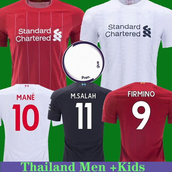 

liverpoollvp soccer jersey mohamed salah jersey 19 20 liverpooljersey 6 times version mane virgil keita kids soccer uniform football shirt, Black;yellow