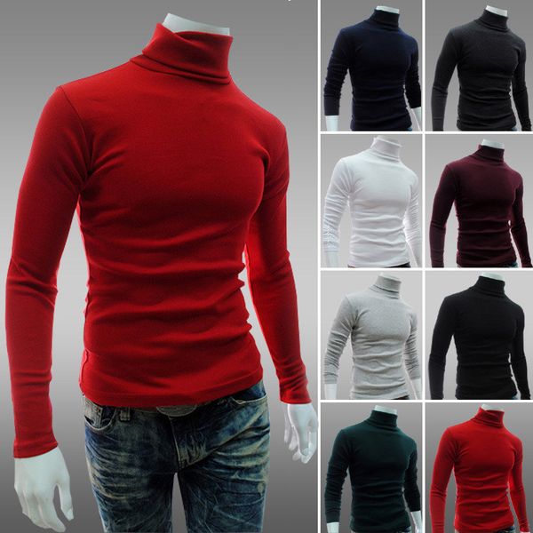 

fashion mens shirts mens clothes autumn long sleeve slim fit t shirt men cotton t-shirt casual solid color t shirts, Black