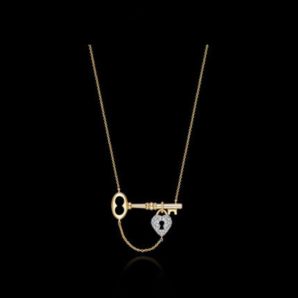 

juftii space key necklace jewelry for women, Silver