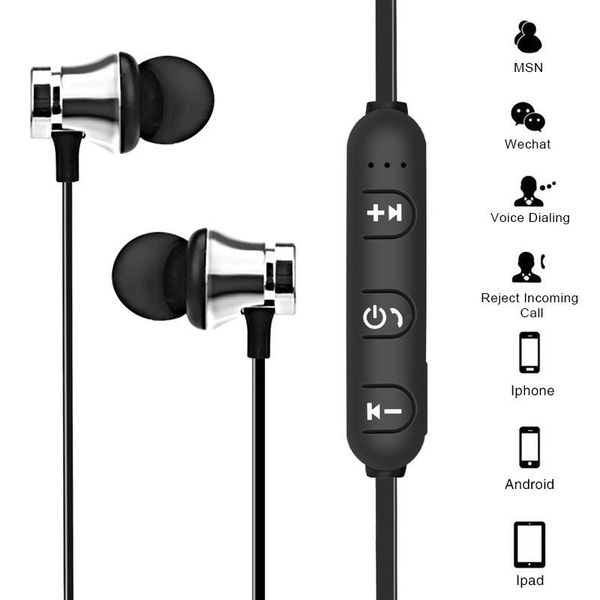 

xt11 wireless bluetooth headphones magnetic wireless running sport earphones headset bt 4.2 with mic mp3 earbud for smartphones