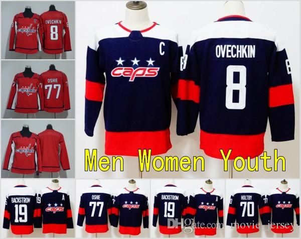 

2019 New Men Women Youth Washington Capitals 8 Alex Ovechkin 77 TJ Oshie 19 nicklas backstrom 70 braden holtby Blue 2018 Stadium Series