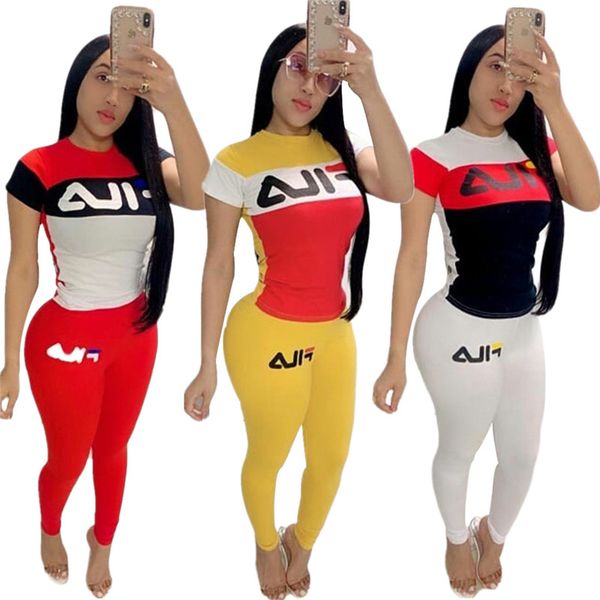 

Brand de igner women track uit t hirt legging 2 piece et t hirt pant port wear outfit ummer clothe tee port uit 603