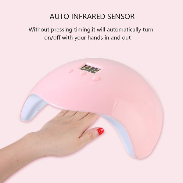 

36w led uv lamp nail dryer led nail white light nails gels manicure machine with timer button usb connector art tools