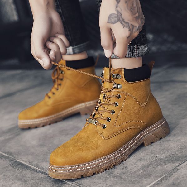 

boots tooling boots men's high-2019 new england rhubarb winter to, Black
