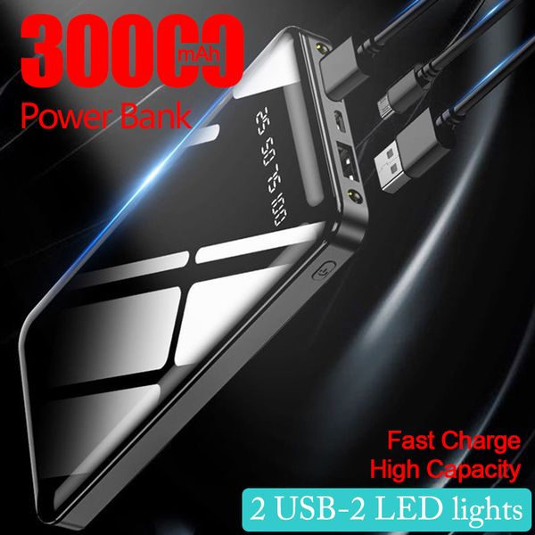 

30000mah power bank portable charging power bank external battery pack charger for xiaomi mi 9 samsung max ing