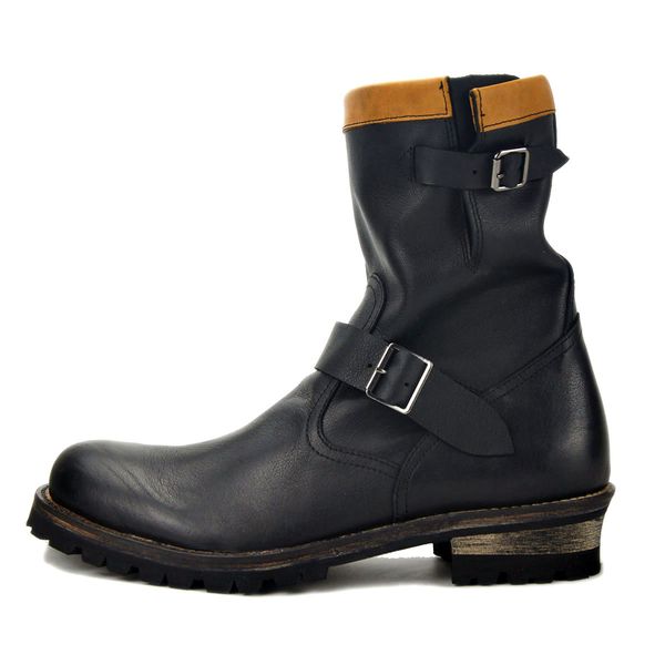 

spring boots mens zipper genuine leather martin boots men ankle boots dress casual designer shoes footwear, Black