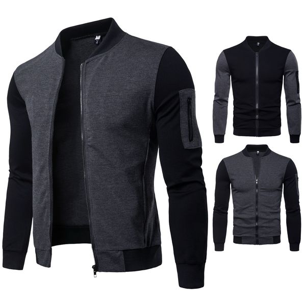 

new jacket men british men's collar jacket rome cardigan winter coat casual solid male jackets, Black;brown