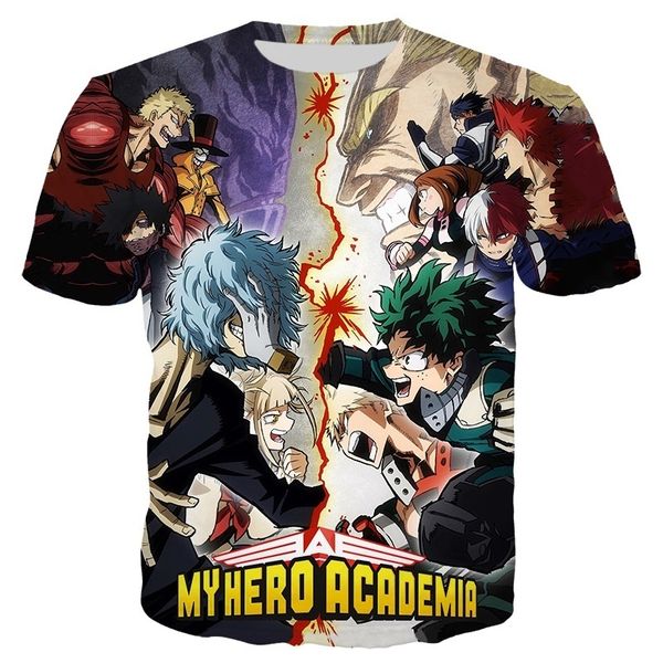 

new fashion t shirt men/women my hero academia tee shirts 3d print t-shirts harajuku tshirt streetwear funny t shirts 2, White;black
