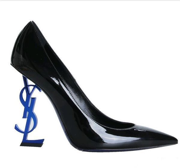 

2018 brand new shoes woman summer buckle strap rivet sandals high-heeled shoes pointed toe fashion luxury single high heel pumps, Black