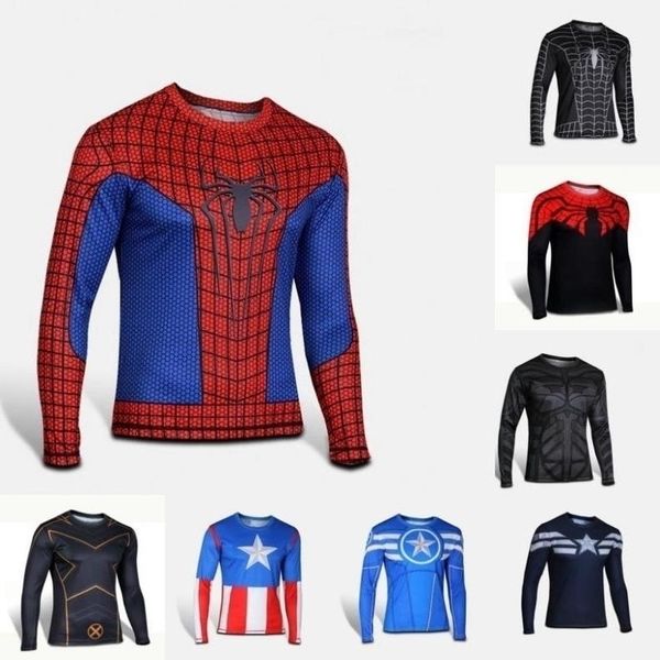 

wholesale-cycling outdoor fashion new long outdoor sports fitness t-shirts/quick dry type compression jerseys, Black;red