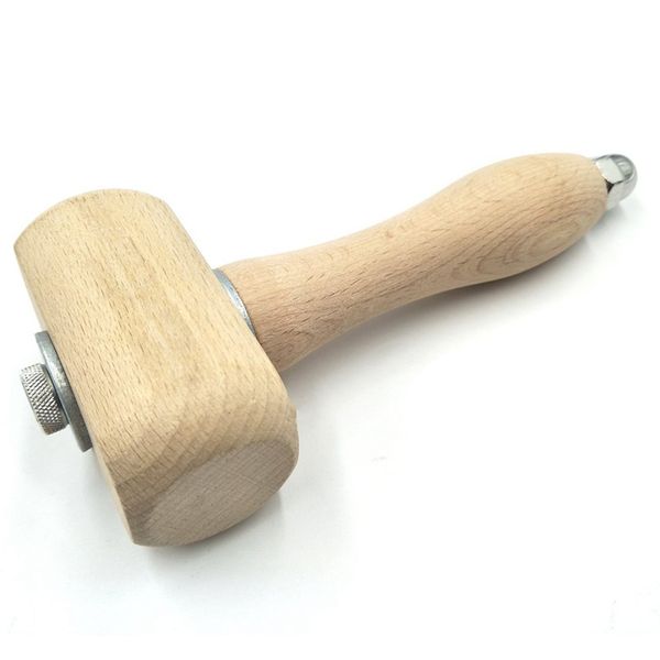 

new wooden mallet leathercraft carving hammer sew leather tool kit (wooden