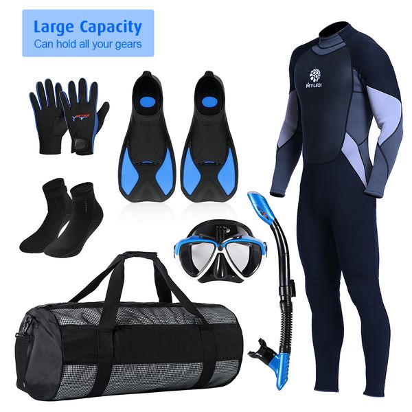 

lixada mesh duffel gear bag snorkel equipement carry bag for mask snorkel fins diving surfing gear gym bags water sports