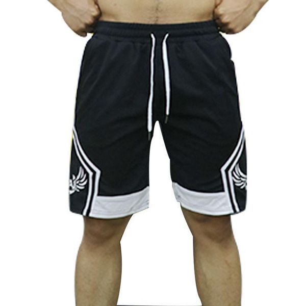 

mens brand men's slim fit short trousers fitness bodybuilding jogger men shorts durable sweatpants fitness workout cotton shorts, White;black