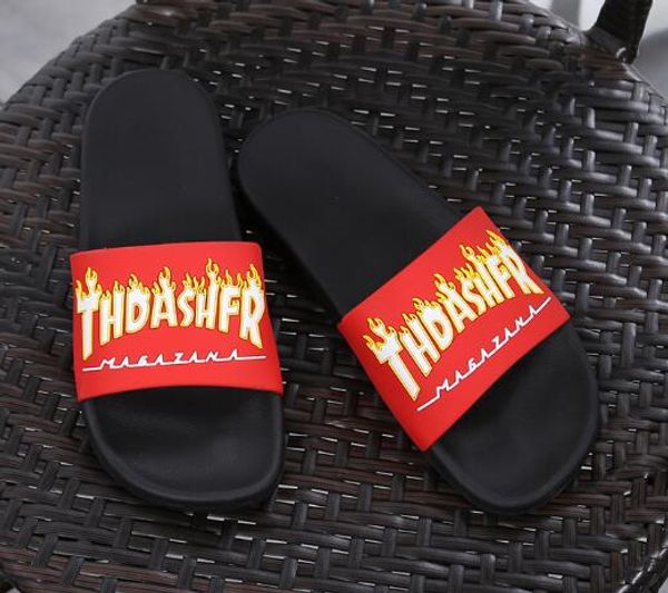 

slippers designer brand women sandals designer flip flop slide fashion wide flat slippery slipper flip flop summer woman shoes, Black