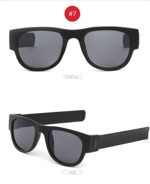 

новый модный мужчин поляризованные солнцезащитные очки складной пощечину браслет наручные женщины браслет крен 2020 тренда площадь foldablen