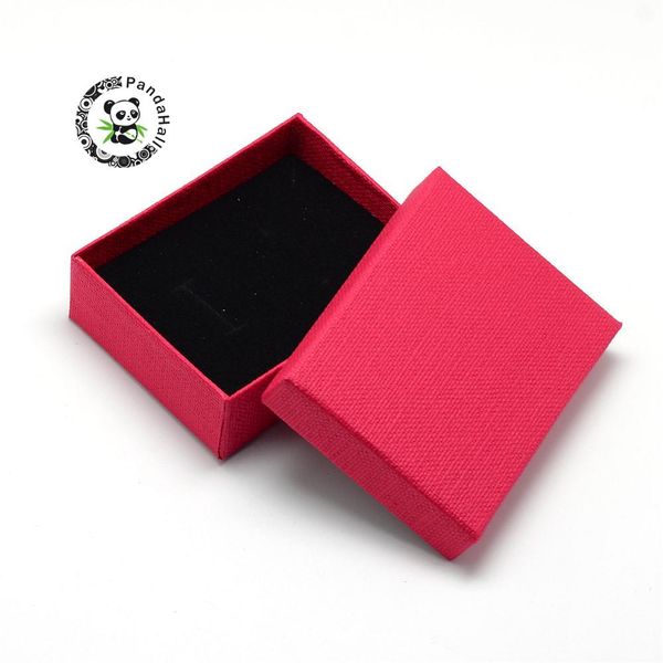 

cardboard jewelry set box for ring necklace rectangle 9x7x3cm, Pink;blue