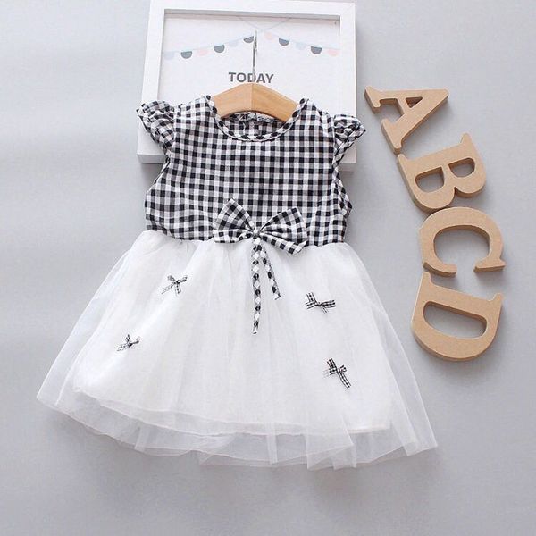

summer baby girl dress for newborns plaid princess dress infant 1 year girl baby birthday tutu toddler dresses vestidos, Red;yellow