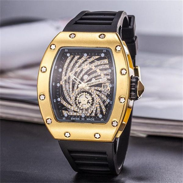 

11 Роскошные часы Richard Skull спортивные часы с бриллиантами для мужчин и женщин кварц