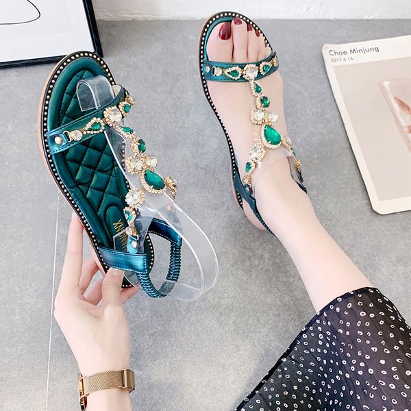 

bohemian sandals clear heels 2020 summer wedge comfort shoes for women med suit female beige woman lace up sandals ladies, Black