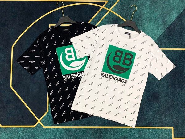 

2020 french spring and summer latest fashion letters full body print t-shirt men and women oversize casual cotton t-shirt, White;black