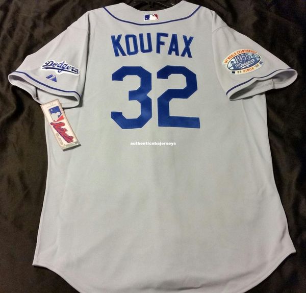 

majestic los angeles #32 sandy koufax gray, jersey mens stitched wholesale big and tall size xs-6xl baseball jerseys, Black;blue