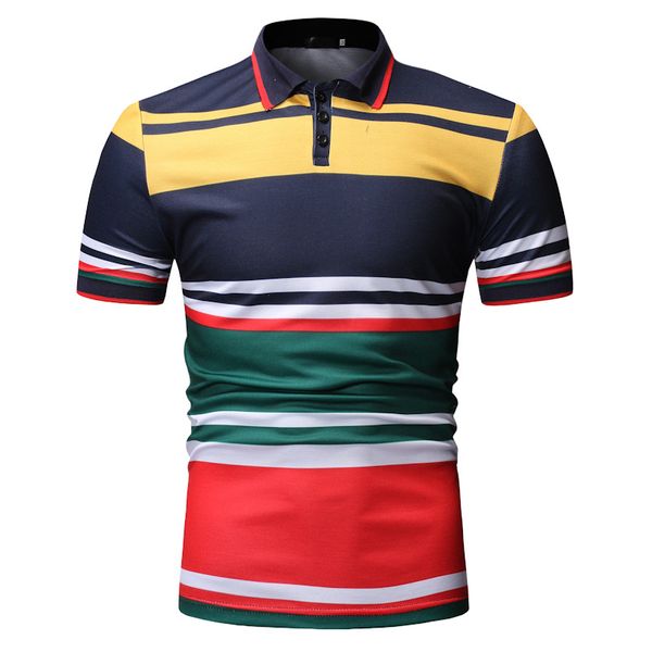 

2019 summer new style men casual fashion polo shirt, White;black