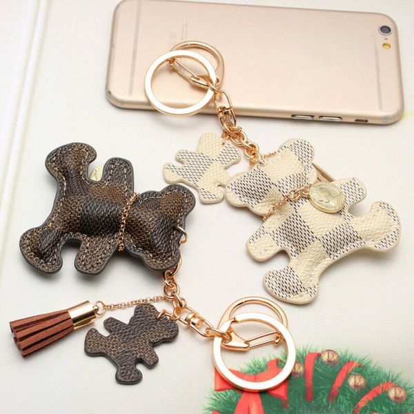 

leather bear tassel style purse handbag key phone chain keyring accessories christmas pendant drop ornaments gift