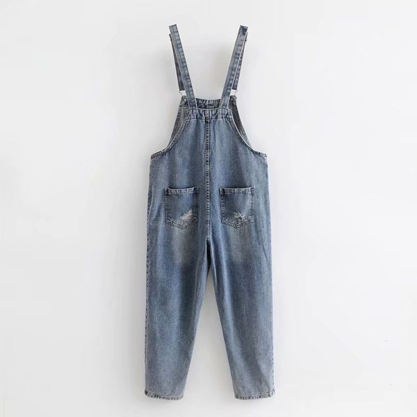 

new arrival lj68-7988 european and american fashion jeans strap pants, Blue