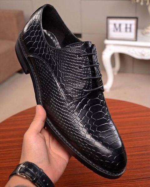 

brand new louise mens dress business stripe oxfords real leather wedding lace up casual shoes [orignal box] size 38-44, Black