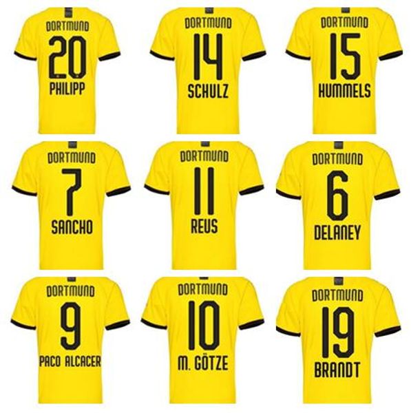 

19-20 Thai Quality Reus 11 Sancho 7 Paco Alcacer 9 Brandt 19 Soccer Shirts Customized Witsel 28 Hummels 15 Schulz 14 Philipp 20 Soccer wears