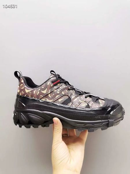 

new mens designer shoes off canvas chaussures luxury monogram print e-canvas arthur sneakers white popular fashion women shoes, White;red