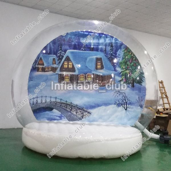 

3m dia inflatable snow globe for sale transparent inflatable human snow globe christmas yard snow globe with blowers