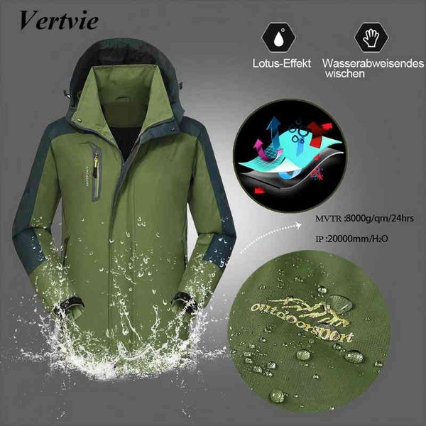 

1100g autumn men women waterproof jacket outdoor camping trip trekking coat fishing windbreaker climbing hiking jackets, Blue;black