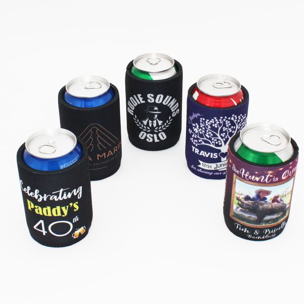 

100 pieces custom logo 5mm thickness neoprene stubby coolers beer stubby holder can cooler with base cost accept