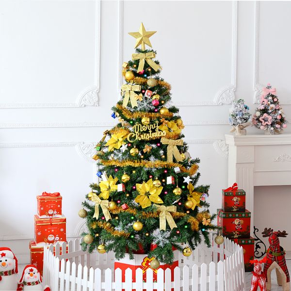 

1.5 m christmas tree decoration package luxury encryption pvc luminous christmas tree set support custom-made home decor
