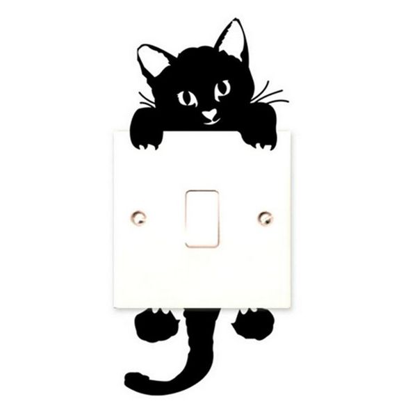 

new kitten bedroom switch wallpaper waterproof removable 3d wall sticker