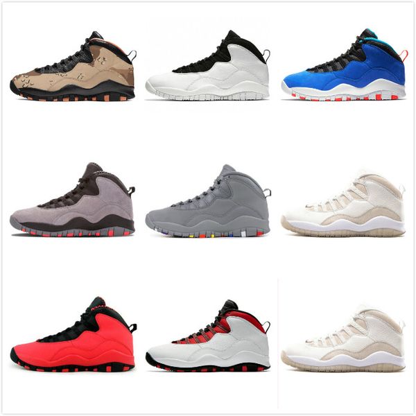 

wholesale 2020 trainers  basketball shoes 10s mens womens seattle woodland camo cool grey desert camo sneakers, Black