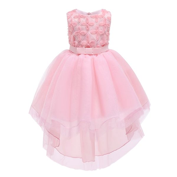

baby girls pink lace and sequined dress kids dresses for girls girl summer princess dress 2019 kid party clothes for 100-150cm, Red;yellow