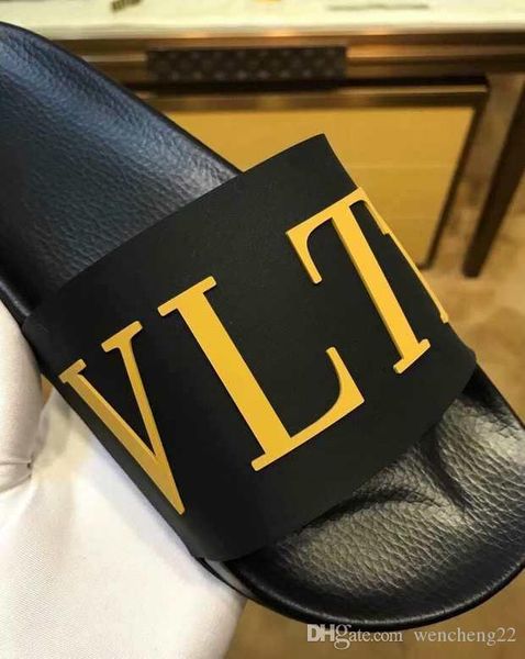 

новое в 2020 году, мужская и женская мода, случайные и удобные сандалии и тапочки, сдержанной роскоши, не скользит эффект золота марки, Black