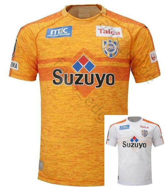 

19 20 j1 league shimizu s-pulse soccer jersey home yellow road white soccer shirt crislan kaneko kawai ishige shirasaki football uniform, Black;yellow