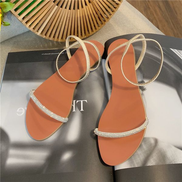

flat sandal shoe 2020 summer outside sandals sale of women's shoes suit female beige open toe flower ladies lady heeled, Black