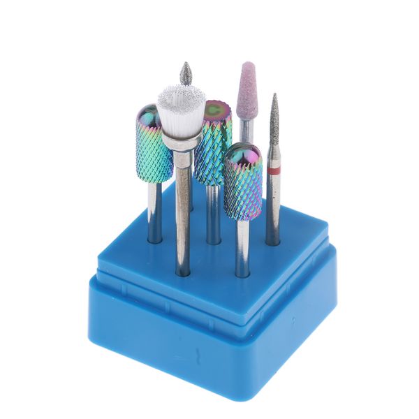

electric nail art files bits, professional manicure drill bits, 2.35 mm (3/32 inches), pack of 7