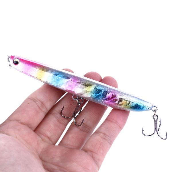 HENGJIA neue Ankunft Angelköder Bleistift Kunststoff Hartköder 12 cm 18 g Künstliche schwimmende Pesca Tackle mit 4 # Drillingshaken