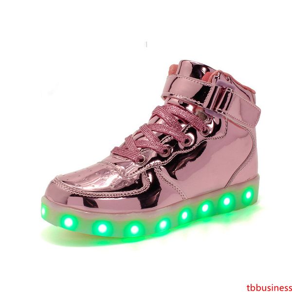 

2020 new arrivel kids shoes illuminated shoes pink yellow white blue fashion comfortable size 26-33 ing