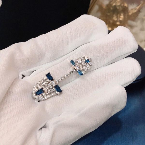 

Women's jewelry 2019 early spring new shield fashion emerald single earrings TOOpp